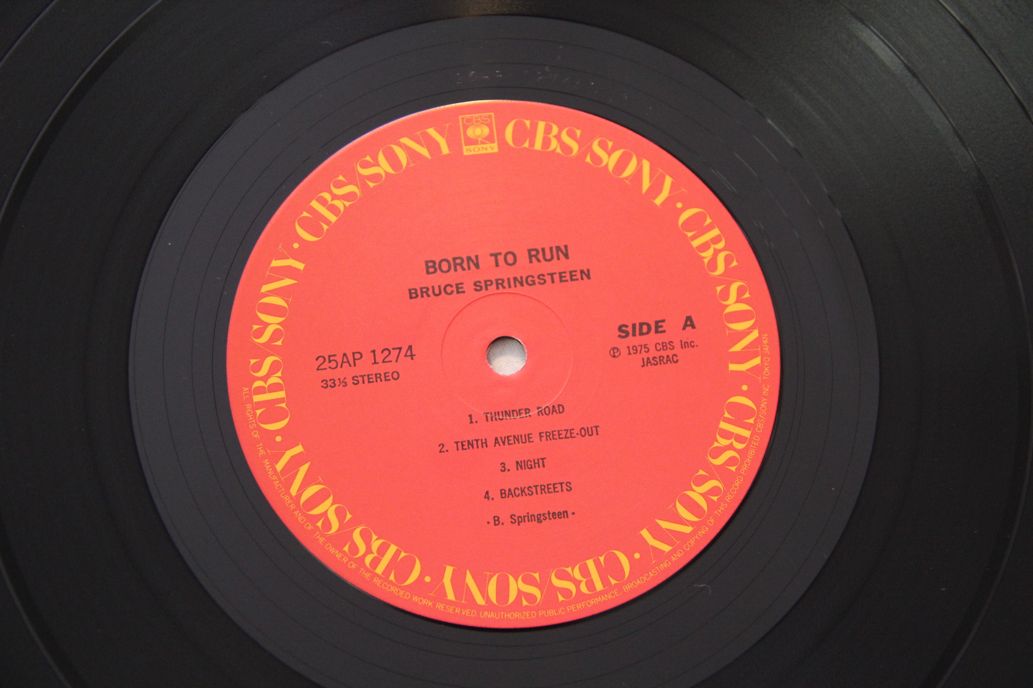 Born To Run Bruce Springsteen Rock Vinyl LP 25AP 1274 Album Reissue Gatefold